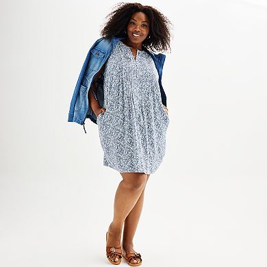 Plus Size Sonoma Goods For Life® Sleeveless Pintuck Dress