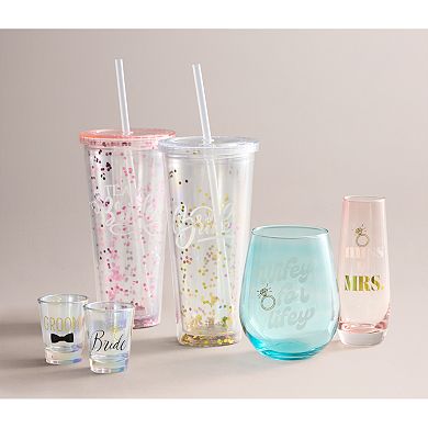 Bride Gold Tumbler with Glitter