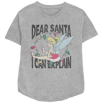 Disney's Tinker Bell Juniors' Dear Santa I Can Explain Relaxed Fit Tee