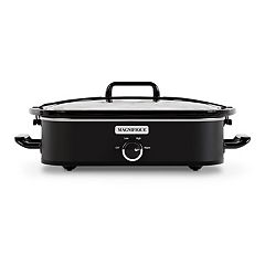 TRU Double Slow Cooker by Select Brands - Double Buffet Server for Parties,  Holidays & Gatherings - Double Slow Cooker Buffet Server - 2 Inserts, Each