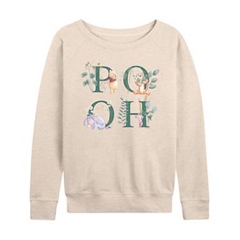 Disney's Winnie the Pooh Women's Flowers French Terry Long Sleeve Tee