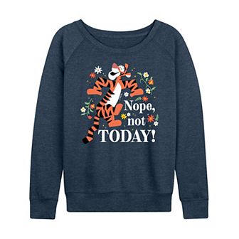 Disney's Winnie the Pooh Tigger Women's Nope Not Today French Terry Long Sleeve Tee
