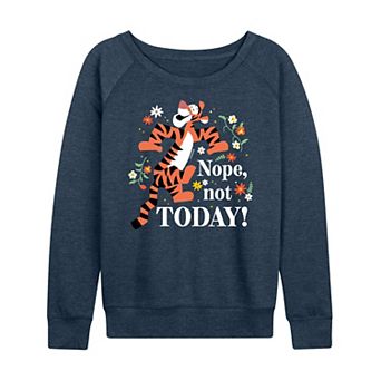 Disney's Winnie the Pooh Tigger Women's Nope Not Today French Terry Long Sleeve Tee