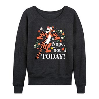 Disney's Winnie the Pooh Tigger Women's Nope Not Today French Terry Long Sleeve Tee