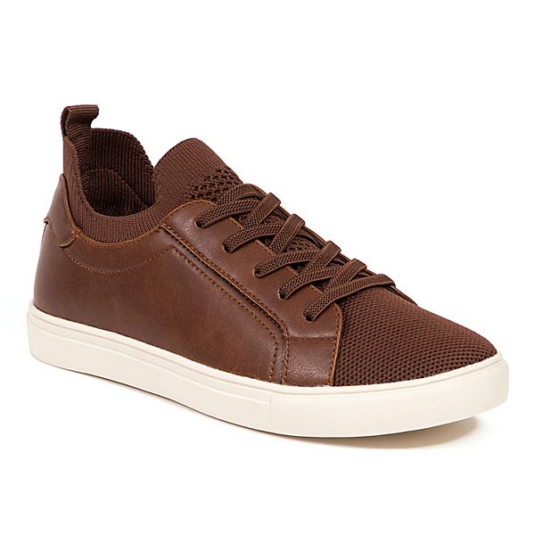 Deer Stags Dawson Jr. Bungee Lace Kids Dress Fashion Sneaker - Brown (7)