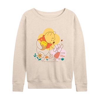 Disney's Winnie the Pooh Piglet & Pooh Women's French Terry Long Sleeve Tee