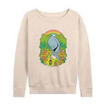 Disney's Winnie the Pooh Eeyore Women's Flowers French Terry Long Sleeve Tee