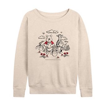 Disney's Winnie the Pooh Women's Character Group French Terry Long Sleeve Tee