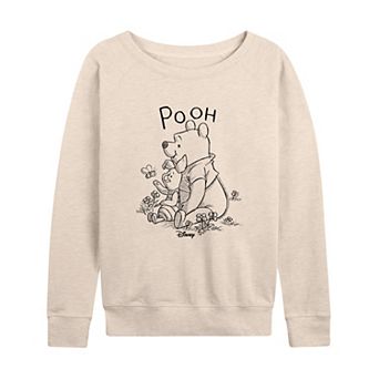 Disney's Winnie the Pooh Piglet & Pooh Women's French Terry Long Sleeve Tee