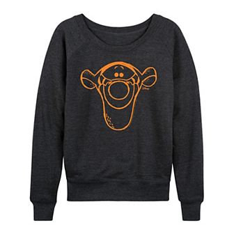 Disney's Winnie the Pooh Tigger Women's Sketch French Terry Long Sleeve Tee