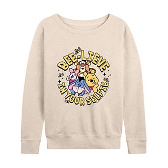 Disney's Winnie the Pooh Women's Group French Terry Long Sleeve Tee