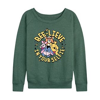 Disney's Winnie the Pooh Women's Group French Terry Long Sleeve Tee