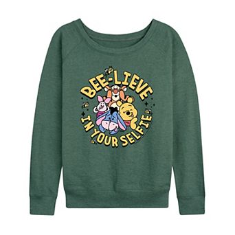 Disney's Winnie the Pooh Women's Group French Terry Long Sleeve Tee