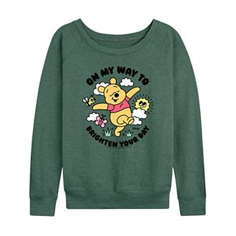 Disney's Winnie the Pooh Women's Brighten Your Day French Terry Long Sleeve Tee
