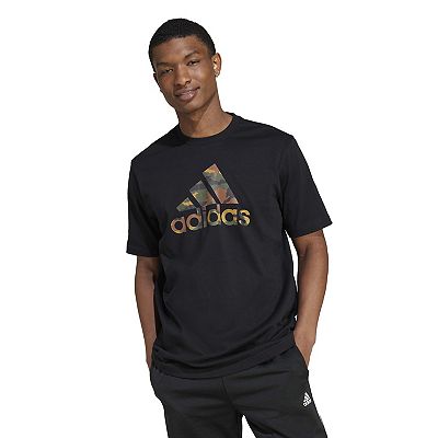 Adidas Men s Camo Badge of Sport Graphic T Shirt Small Black