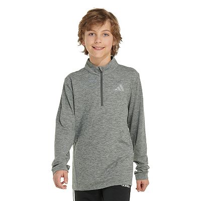 Boys 8 20 Adidas All Sport Quarter Zip Pullover Boy s Size Large Black Heather