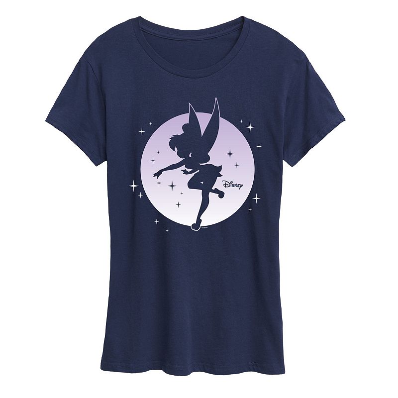Disney's Tinker Women's Bell Moon Graphic Tee, Girl's, Size: Medium, Blue