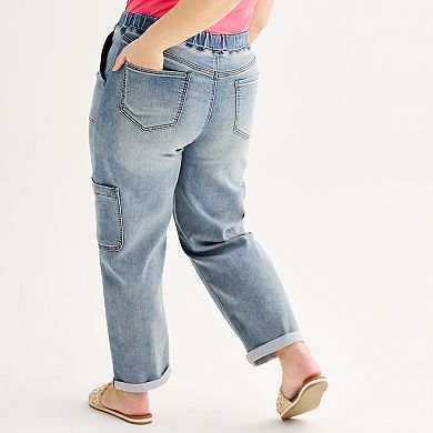 Juniors' Plus Size SO® High-Rise Straight Joggers