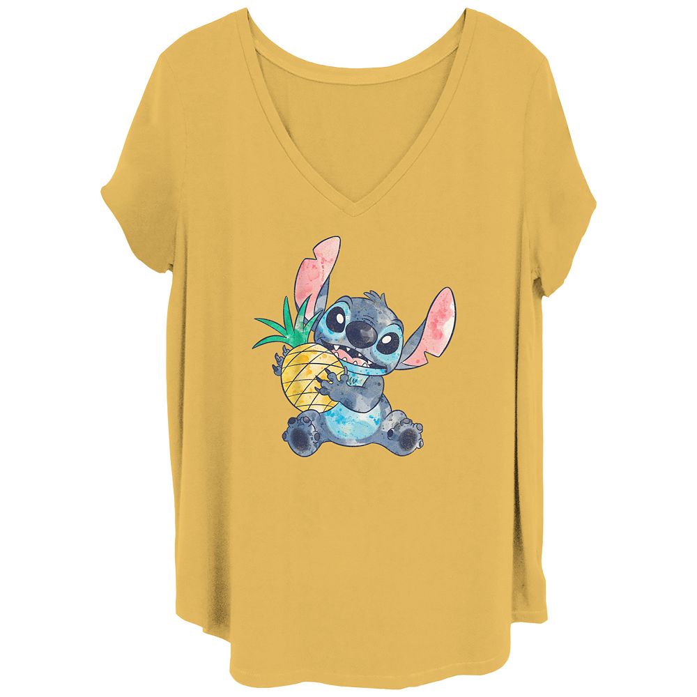 Disney's Lilo & Stitch Juniors' Plus Size Watercolor Stitch With ...