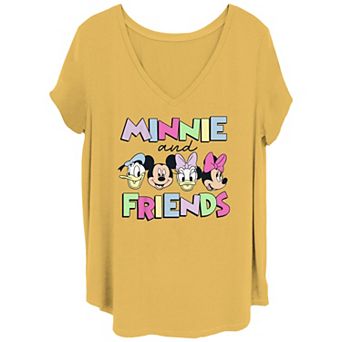 Disney's Plus Size Minnie Mouse & Friends Juniors' Plus Size V-Neck Tee