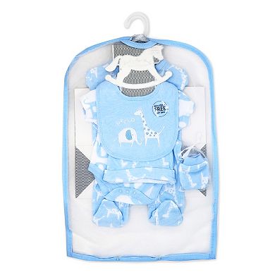 Baby Boys Blue Safari Layette, 5 Piece Set