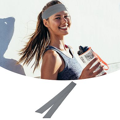 Adjustable Soft Sport Headband Sweat Wicking Gym Tennis Tie Sweatband
