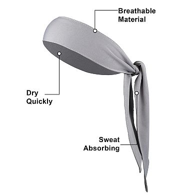 Adjustable Soft Sport Headband Sweat Wicking Gym Tennis Tie Sweatband