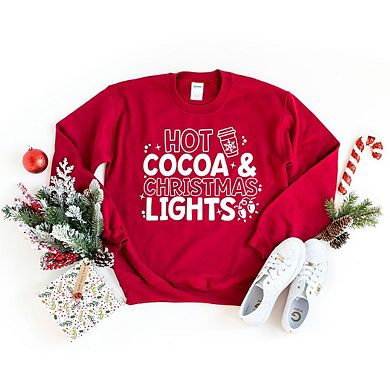 Simply Sage Market Hot Cocoa and Christmas Lights Sweatshirt