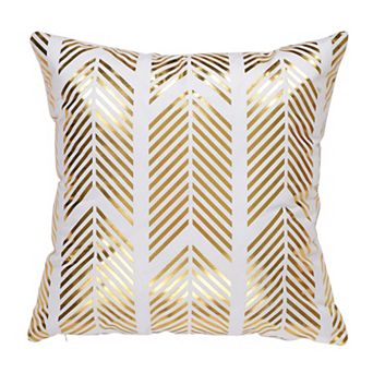 Throw Pillow Cover Geometric Pattern Modern Square Bronzing Flannelette Pillow Shams