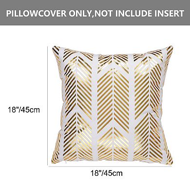 Throw Pillow Cover Geometric Pattern Modern Square Bronzing Flannelette Pillow Shams