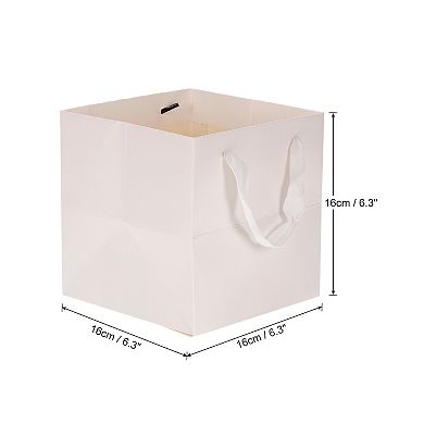 6x6x6 Inch Paper Gift Bag With Handle Storage Bag For Party Favor, 12 Pack