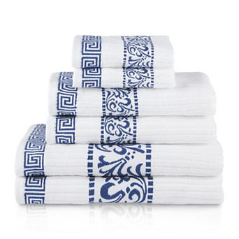 SUPERIOR 6 pc Athens Cotton Towel Set