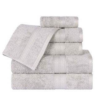SUPERIOR 6 pc Solid Terry Bath Towel Set