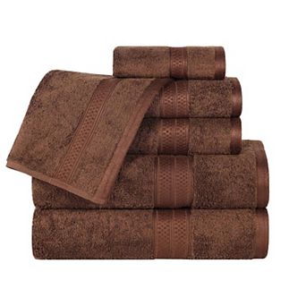 SUPERIOR 6 pc Solid Terry Bath Towel Set