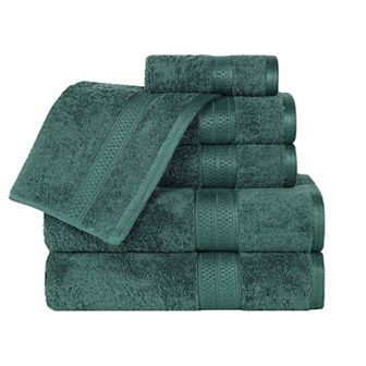 SUPERIOR 6 pc Solid Terry Bath Towel Set