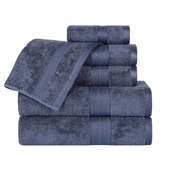 SUPERIOR 6 pc Solid Terry Bath Towel Set