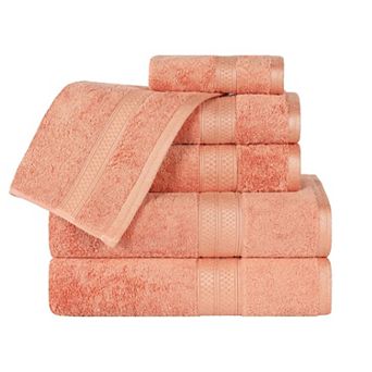 SUPERIOR 6 pc Solid Terry Bath Towel Set