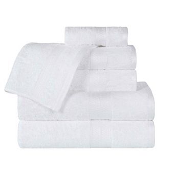 SUPERIOR 6 pc Solid Terry Bath Towel Set