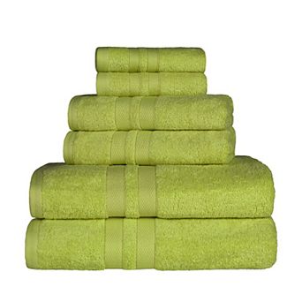 SUPERIOR 6 pc Ultra Soft Combed Cotton Solid Towel Set