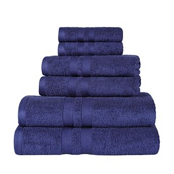 SUPERIOR 6 pc Ultra Soft Combed Cotton Solid Towel Set