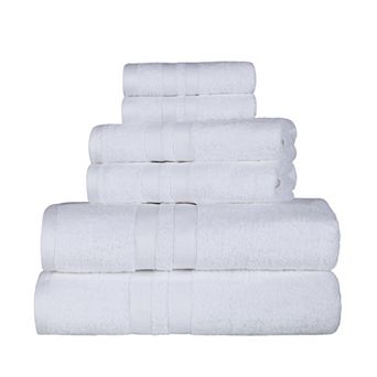 SUPERIOR 6 pc Ultra Soft Combed Cotton Solid Towel Set