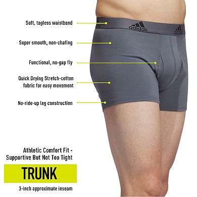 Men's adidas 3-Pack Stretch Trunk Boxer Briefs