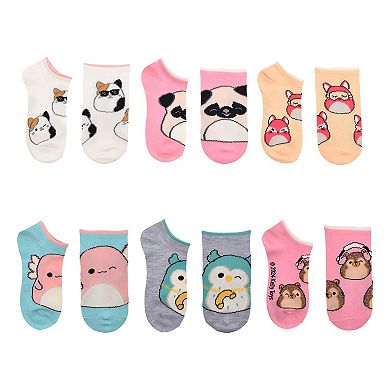 Girls' 6-Pack Squishmallow Feeling Cuddly No-Show Socks