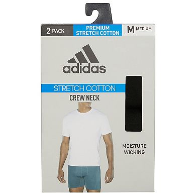 Men's adidas 2-pack Stretch Cotton Crew Tees