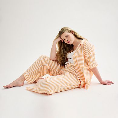 Plus Size Sonoma Goods For Life Flowy High Rise Poplin Pajama Pants