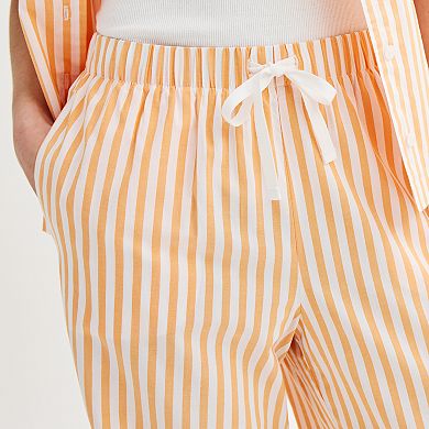 Women's Sonoma Goods For Life Flowy High Rise Poplin Pajama Pants