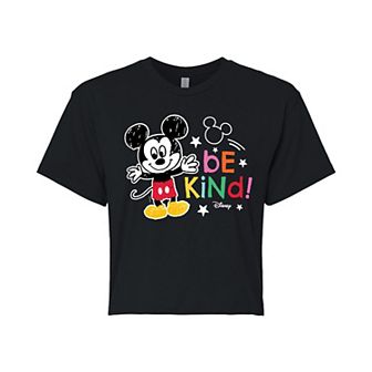 Disney's Mickey Mouse Juniors' Be Kind Cropped Tee