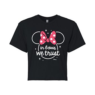 Disney's Minnie Mouse Juniors' In Bows We Trust Cropped Tee