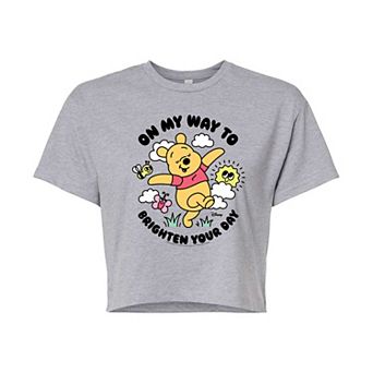 Disney's Winnie The Pooh Juniors' Brighten Your Day Cropped Tee