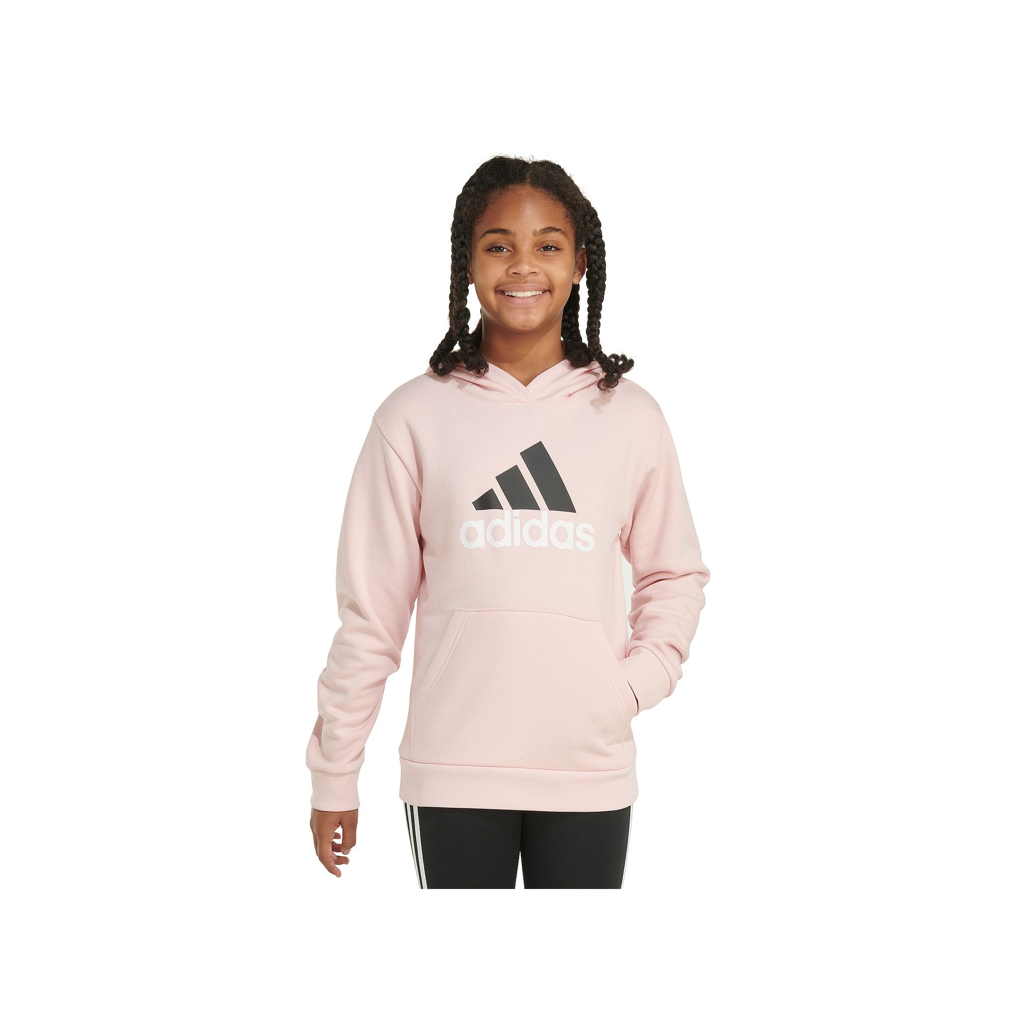 Girls 7-16 adidas Essential Heather Graphic Hoodie in Regular & Plus Size, 